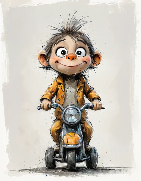 impactful color paint of cute drawing of a monkey riding a motorc,
highly detailed, sharp, professional, clear, high contrast, crystal clear, 4k, uhd, masterpiece