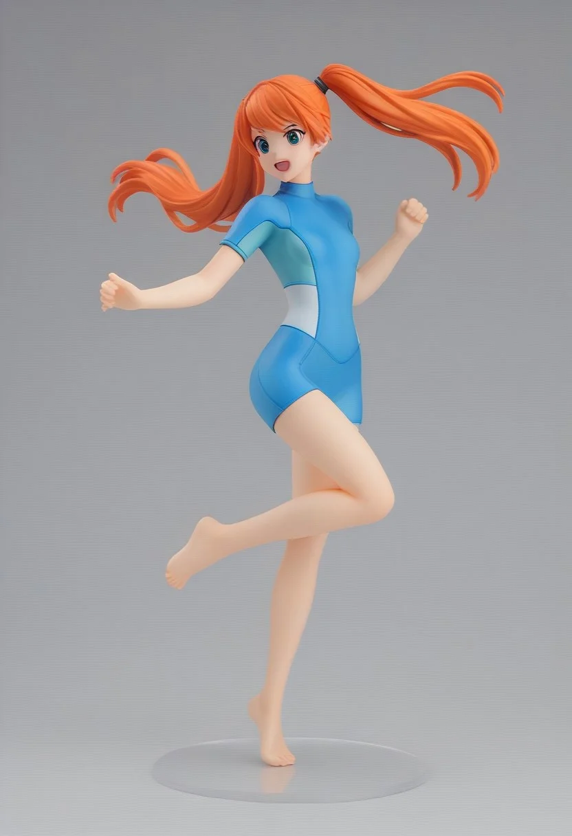 score_9, score_8_up, score_7_up
BREAK
Realistic photograph from the back of a female plastic figure wearing a short sleeves wetsuitBBS, she is petite, slim, thin waist, thigh gap, well defined body, ginger hair twintails, detailed face, open mouth,
dynamic pose, wide shot, modelling poses
studio lighting, grey wall background background,
high detail, barefoot, she is standing on a base of splashing water