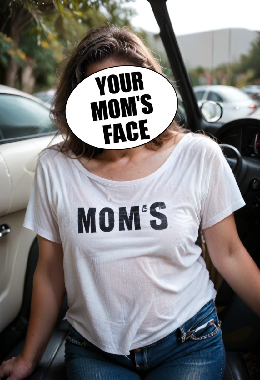 (yrm0mlol:1.7), 1girl, mature, friendly, driving minivan, loose shirt, jeans, photorealistic, highly detailed, 8k
