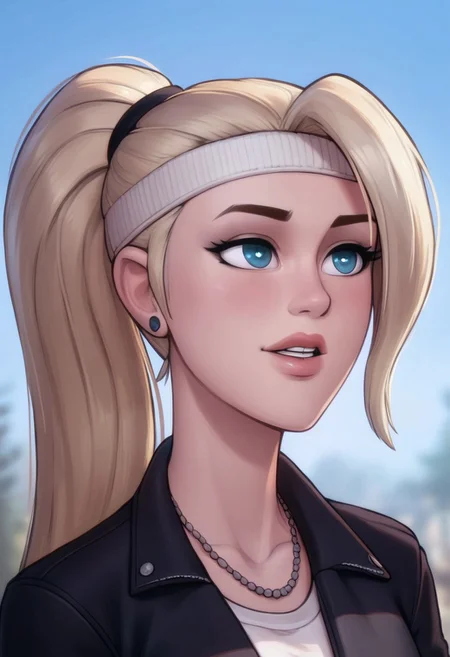 score_9, score_8_up, score_7_up, score_6_up, PRSNL_3_1, uncensored, pupils black dots, lips,
upper body,
MKSonya, 1girl, blonde hair, ponytail, blue eyes, long hair