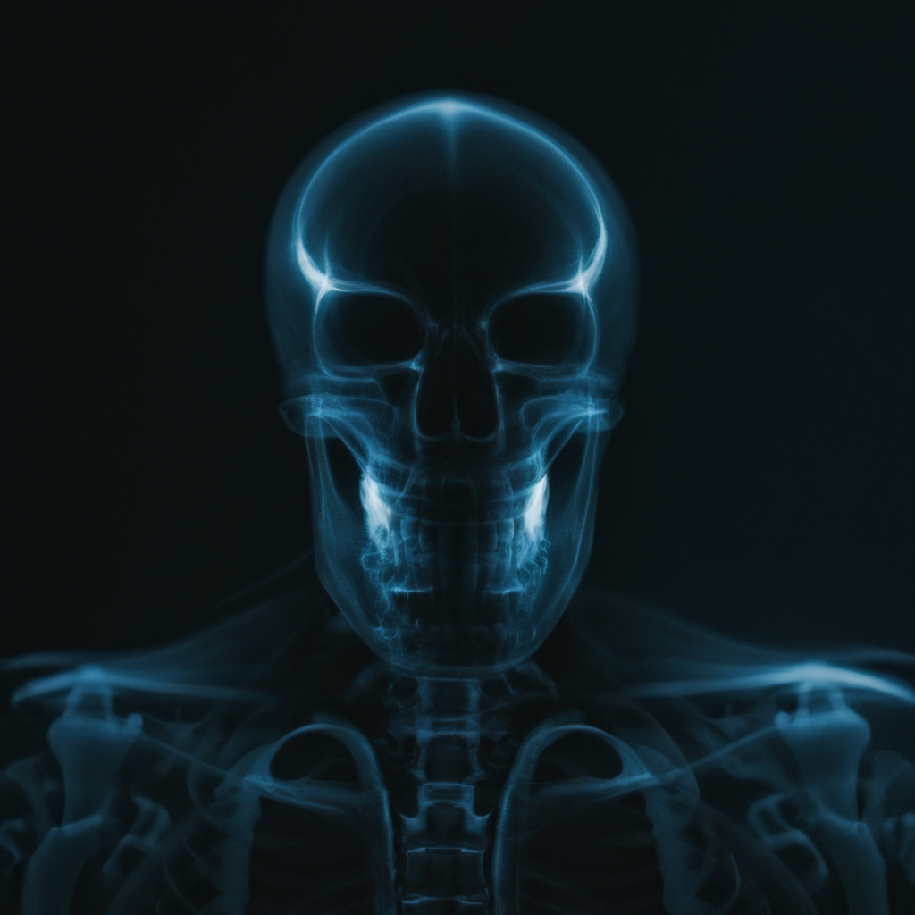 cinematic film still of  <lora:x-ray style:1>
portrait Skeleton of venom looking at camera
x-ray style
