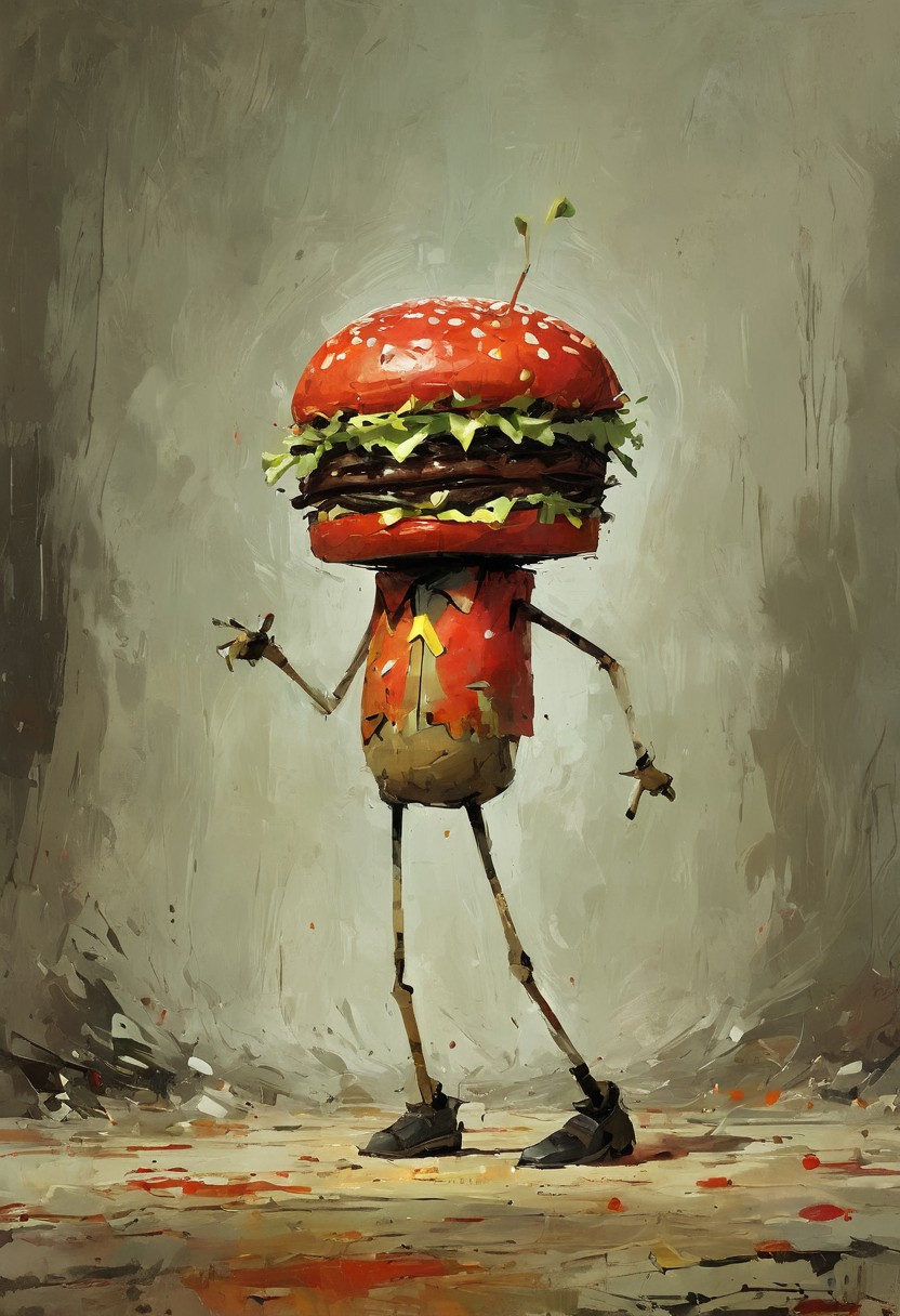 WackyScratchDaal, masterpiece, newest,absurdres,incredibly absurdres, best quality, amazing quality, very aesthetic, painterly,
Dancing bigmac, insane, funny, sensless