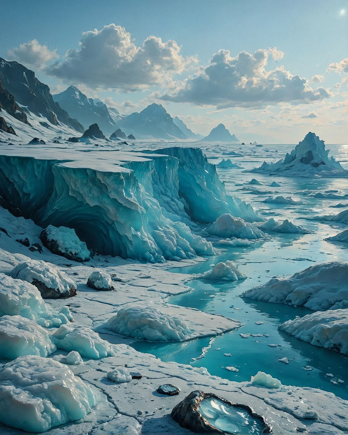 Sea Landscape, Creator Landscape,
Andreas Achenbach (North Sea storms), Salt-crusted coastal salt pans, frost flowers on sea ice. cetacean stranding site, ,
<lora:ClassipeintXL2.1:0.784> oil painting,
<lora:extremely_detailed:0.466> extremely detailed,
<lora:add-detail-xl:0.398>,
<lora:dreamshaperXL10_lora:0.713>,
<lora:Flux-XL_Scenery: 0.330> flux-scenery,
detailxl,
advntr,