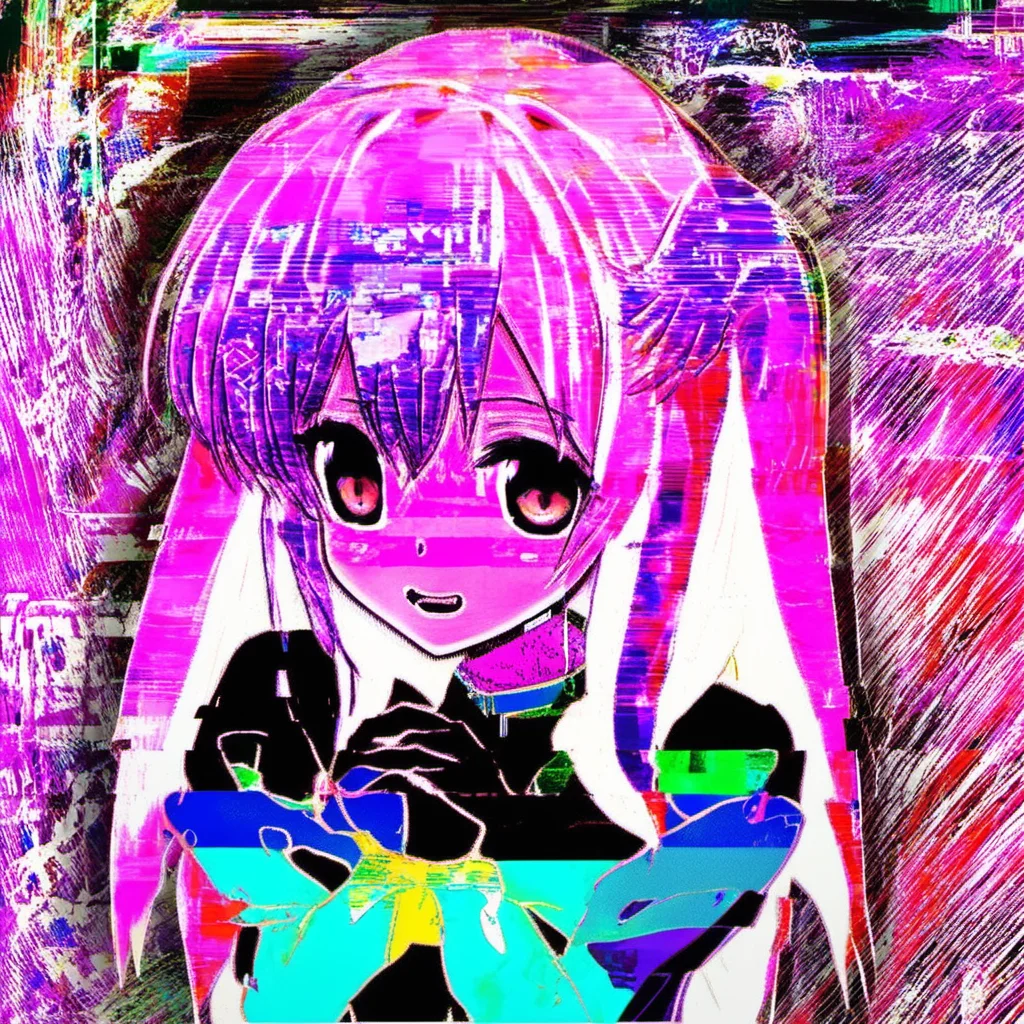 <lora:nfxlyria_07:1> nfxlyria, Anime Girl Glitch Glitchcore