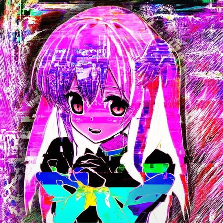 <lora:nfxlyria_07:1> nfxlyria, Anime Girl Glitch Glitchcore