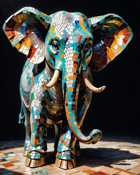 score_9, score_8_up, score_7_up, intricate details, rating_safe,
 <lora:MosaicStyle:1>,
1boy(Mosaic, made from colored stone pieces, 
anthro furry, elephant, 
full body, looking at the viewer, solo, smiling), black background, 
<lora:ral-chrosc-clr:0.3>, ral-chrosc-clr,
<lora:xl_more_art-full_v1:0.3>,
<lora:add-detail-xl:0.3>