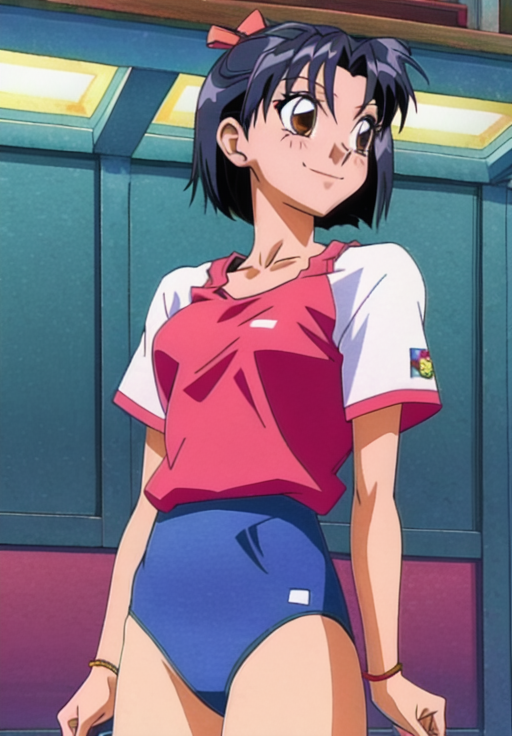 <lora:KamikazeKaitouJeanne:0.8>, solo,  MiyakoGym, smile, closed mouth,