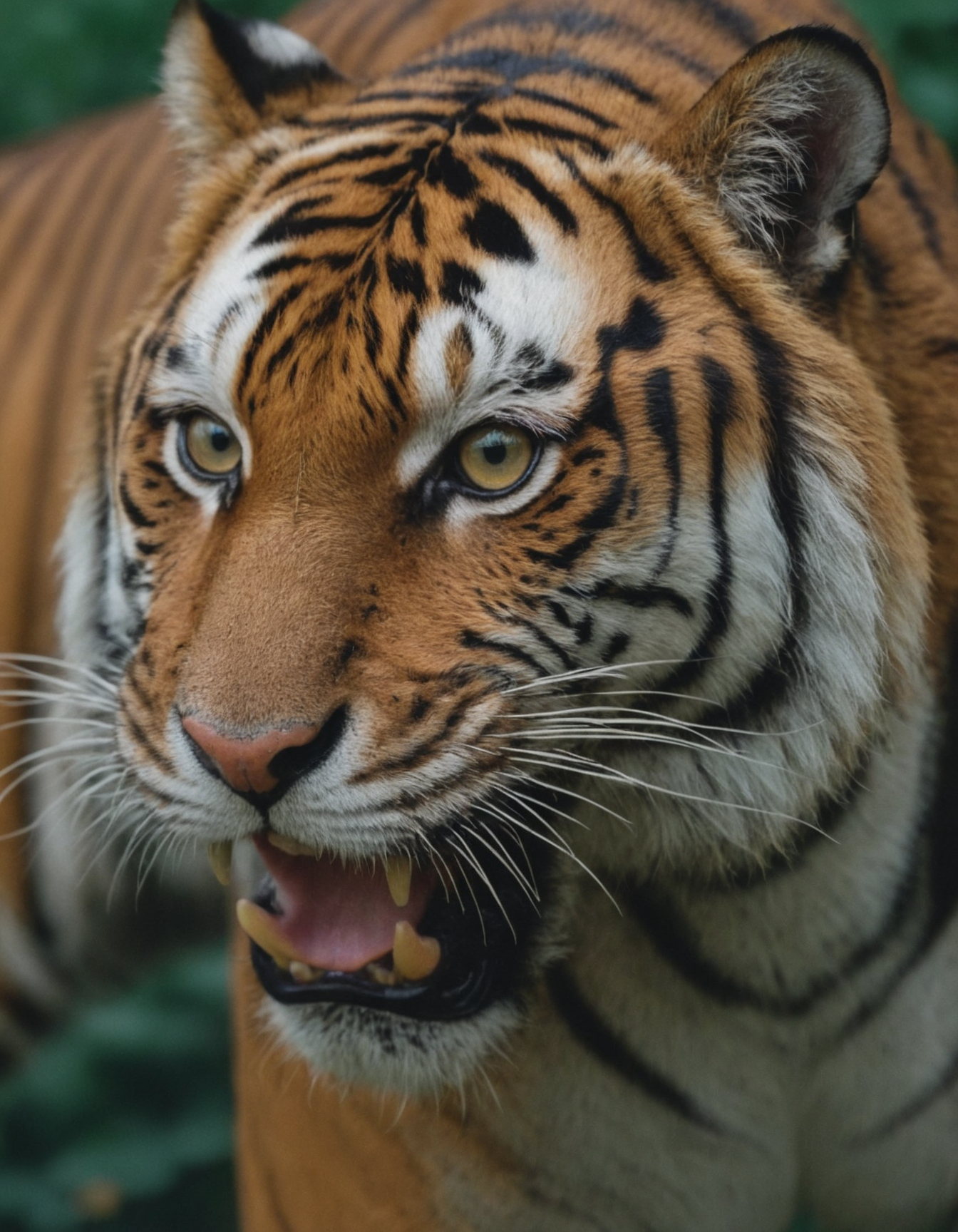 Close shot of a tiger, Fujifilm XT3, Canon R5, Fujicolor Fujichrome Velvia 100