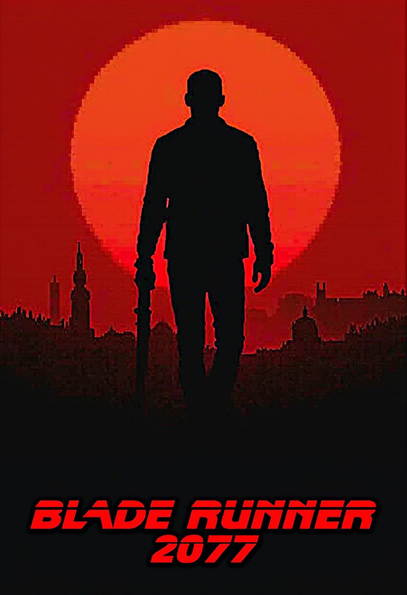 poster for the movie Blade Runner 2077
At the bottom of the poster is the text "Blade Runner 2077"