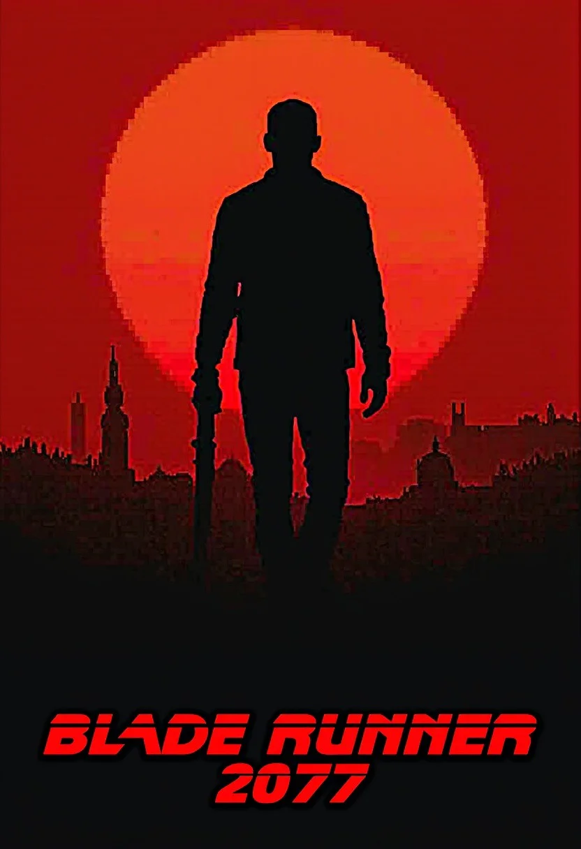 poster for the movie Blade Runner 2077
At the bottom of the poster is the text "Blade Runner 2077"