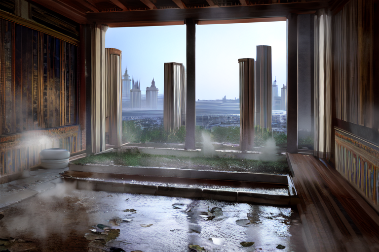 highly insanely detailed, masterpiece, top quality, best quality, highres, 4k, 8k, RAW photo, (very aesthetic, beautiful and aesthetic),  
Ancient Roman Interior Design,RomInt,ancient_roman_bathroom,Balneum,ancient_roman_kitchen,terra_cotta_stove,spice_jars,candlelight_ambience, 
<lora:RomanInterior-10:1>, 
(1girl:1.3), 
1other, 
, 
, 
(furry,anthro,Fluffy body:1.3),(Fluffy), 
long-shot ruins,building,window frame,cracked window,wall corner,upturned,abandoned,metal,industrial,fence,moody,cracked mud,urban,canalside,london,(planetary colony,) , misty , heavy fog,a colorful background,(color stripes background,colored marble background), 
scenery,outdoors,landscape,aerial view,drone view,HDRI Panorama View, 
full moon,night,autumnâââ