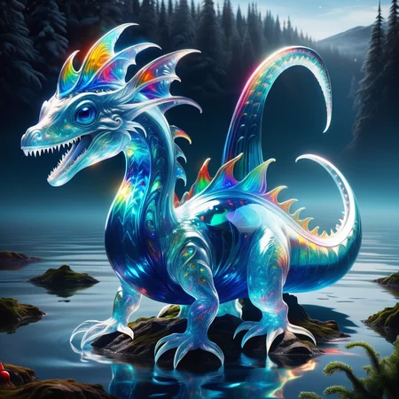 hyper detailed masterpiece, dynamic, awesome quality,DonMSp3ctr4lXL,transluscent christmas elf, cute blue cryptid iconic elusive plesiosaur like creature, loch ness, large long necked aquatic being, extreme temperatures,dismal,deep blue,virtual,leaching,emergency services,creative solutions <lora:DonMSp3ctr4lXL:1>