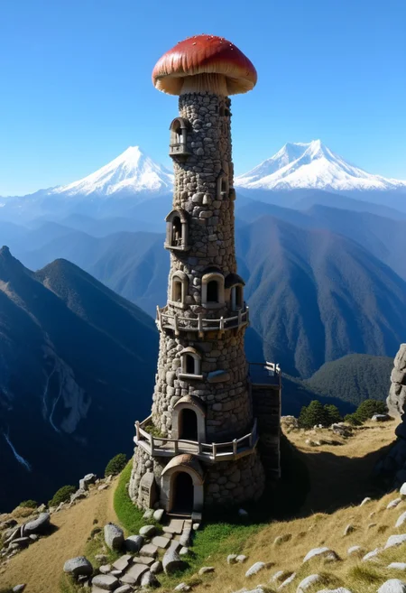 <lora:TheWeirdies_epoch_10:0.55> , advntr , epiCPhotoGasm-colorfulPhoto,
score_9, score_8_up, score_7_up, score_6_up
Phallic Tower was hollowed out the mountain for the rock that made up his tower and used the space created to hide further treasure. This phallic landmark was the isolated keep of within the remains of the tower and used the phallus created by Durlag to keep both itself and the treasure safe. Some claimed that this creature was a phallus. No humans
(Phallus-shaped tower fortress high on the highest peak of the highest mountain with all other sharp and snowing peaks far below . The phallic tower looks out over a side vista of the tops of countless mountains in a huge range like the Himalayas, snow and frost cover every surface. ) ((maximum detail, very unsubtle and very phallic imagery , supreme quality, 4k, best clarity)), (((tower's architecture features create highly-phallic-suggestive features of head and shaft and balls, mushroom-tip)))