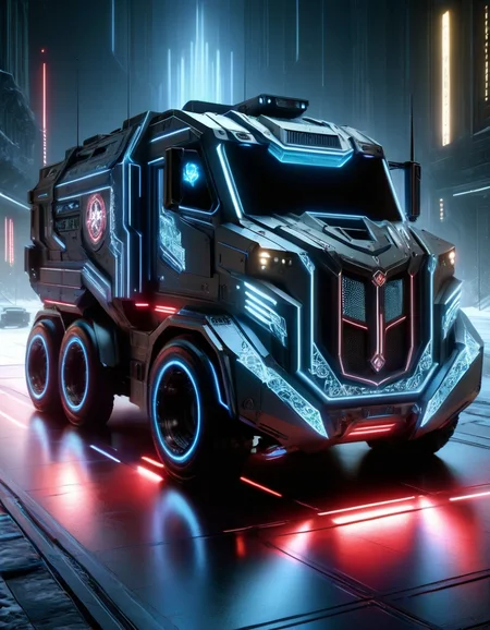 ral-gamingrig, stylized by Greg Rutkowski and Alphonse Mucha, isotype of a Armored vehicle, Winter, 80mm, <lora:ral-gamingrig-sdxl:0.8>, cinematic light, perfect composition, modified, badge, illustrious, striking, magic atmosphere, great composition, cinematic, intense