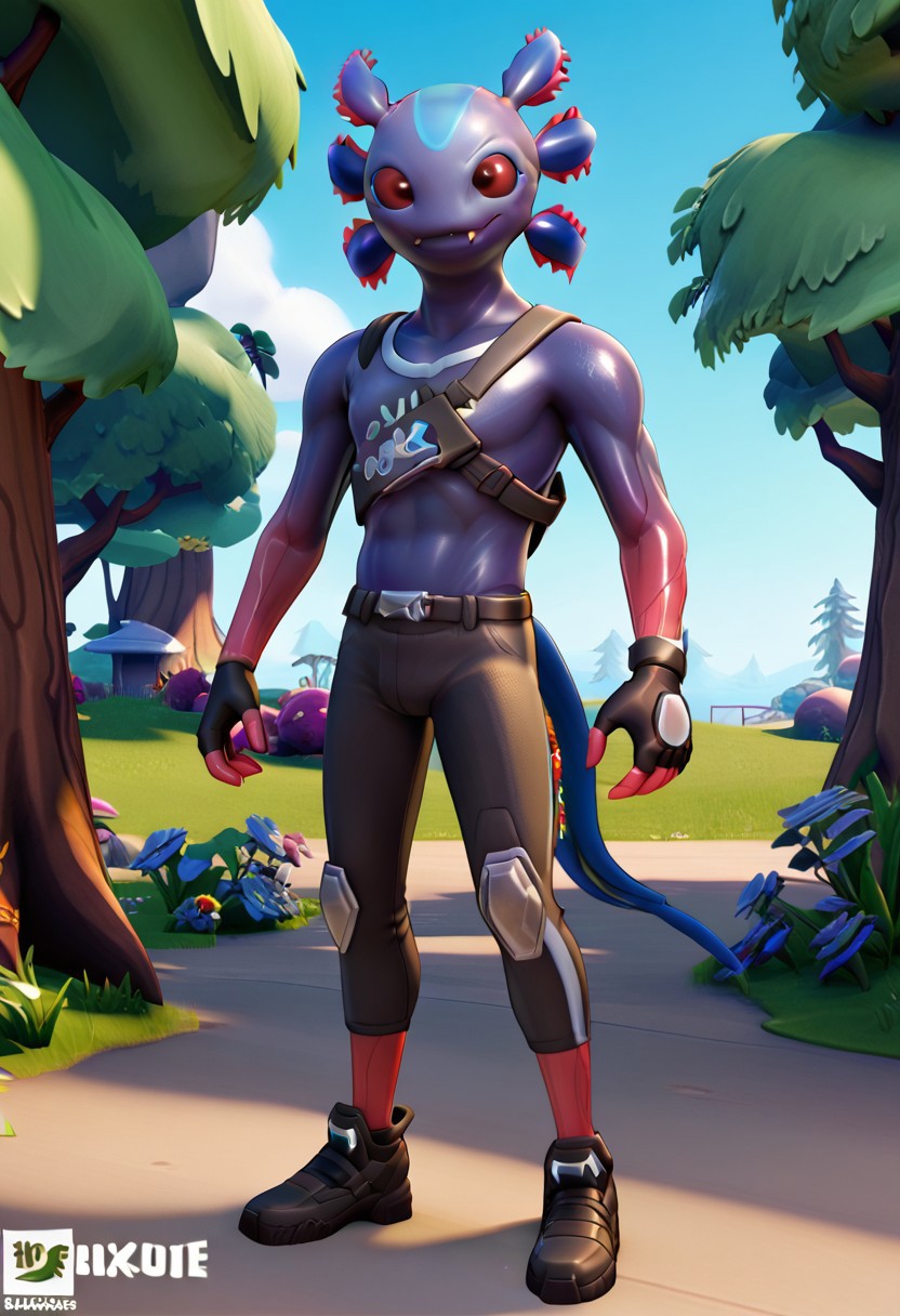 solo, axofortnite, a handsome alien, full body,
AyaP