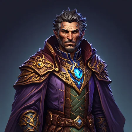 lumenarium, human mage character, portrait view