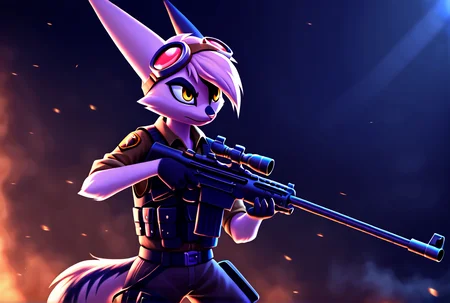 score_9, score_8_up, score_7_up, source_anime, BREAK <lora:Viriathus_Vayu_pony_v2:0.8>,
viriathus_vayu, , weapon, 1girl, solo, gun, goggles, tail, furry, furry female, sniper rifle, yellow eyes