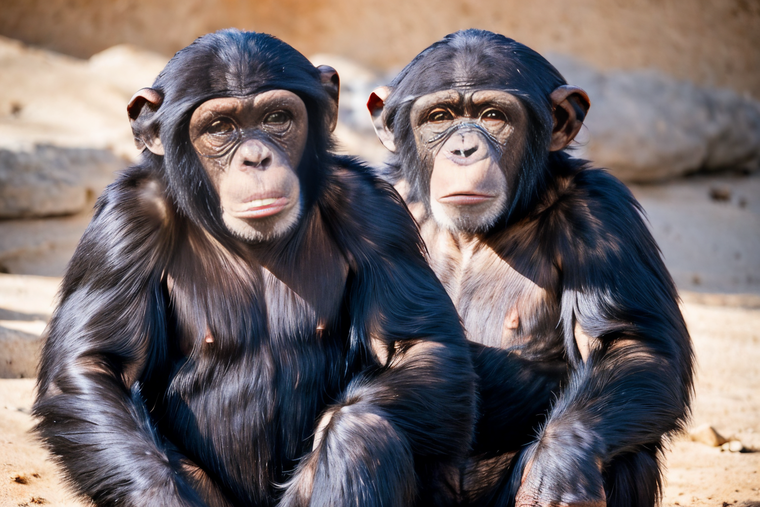 desert landscape (masterpiece, best quality:1.2), ultra-detailed, EdobChimpanzee chimpanzee, (realistic:1.5), <lora:EdobChimpanzee_v1.0:1>