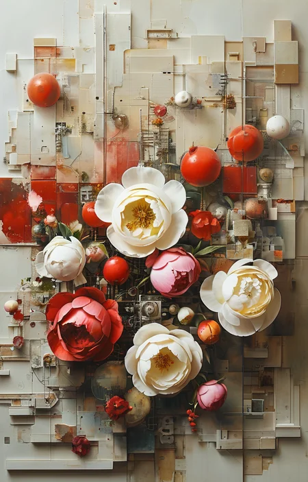 masterpiece,best quality,<lora:tbh244-sdxl:0.9>,illustration,style of Exploded assembly
decaying peonies