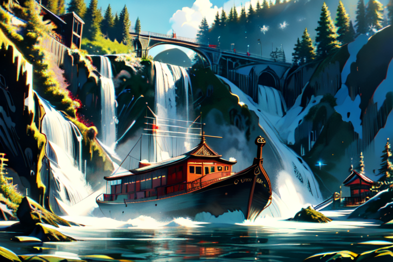 highly insanely detailed, masterpiece, top quality, best quality, highres, 4k, 8k, RAW photo, (very aesthetic, beautiful and aesthetic),  
(code_style,codestyle),english text,traditional chinese text,japanese text,(sympattern,geometric pattern),doodle pattern,vibrant,geometric pattern wallpaper,colorful,Doodle,symbolic patterns, 
<lora:CodeStyle (half generic class)_564920:0.8>, 
(1girl:1.3), 1other, 
(Multnomah_Falls),real_world_location,landmark,âââ