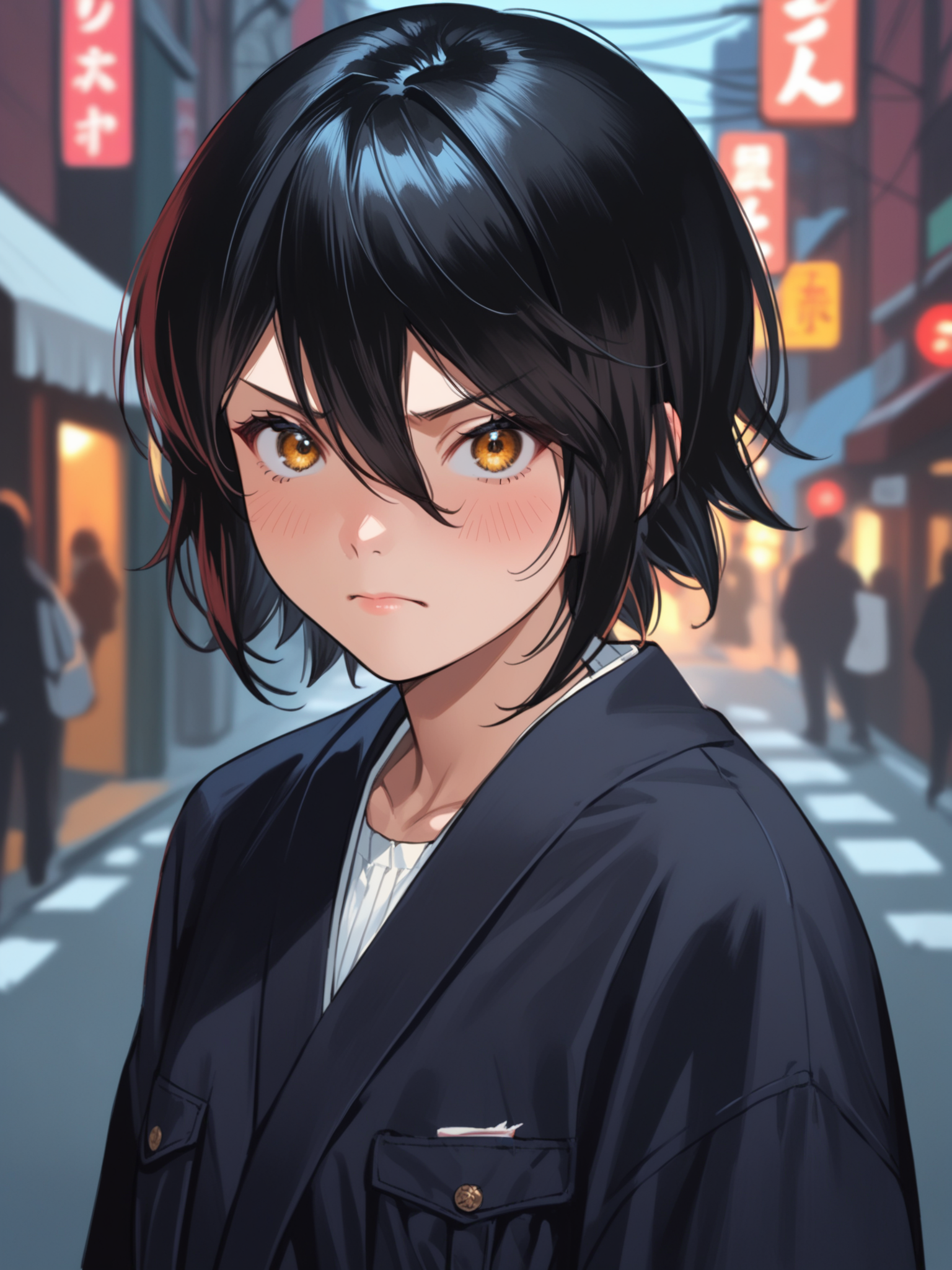 <lora:happy_tentacle-konusuzu-v0.1-000010:1>, (ht_konusuzu:1.2), black hair , disgusted, outdoors, night cowboy shot, 1girl, (petite:1.2), solo focus, (looking at viewer:1.1), sidelighting, (depth of field:0.8), , [(realistic, photorealistic:1.2):(realistic:1.3):22], [(3d:1.2)::10], <lora:LUUNA's Lunas-NijiJourney-SDXL-B2:0.6>, nijijourney, <lora:prgfrg23's Counterfeit-V3.0 Style SDXL_LoRA_Pony Diffusion V6 XL:0.3> <lora:Shed_The_Skin's StS_age_slider_v1_initial_release:-1>, score_9, score_8_up, score_7_up, score_6_up, score_5_up, score_4_up
