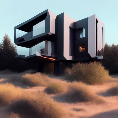 photo, scifi house