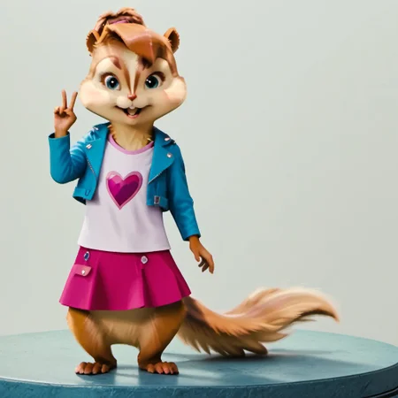Score_9, score_8_up, score_7_up, source_furry, brittany miller, chipmunk, chipmunk girl, furry female, furry, 3d, render,  white background, standing tall, good image quality, hand gestures, wearing a pink skirt and pink T-shirt, blue denim jacket, realistic and lively look
<lora:Brittany_Miller__Alvin_and_the_Chipmunks__CG_Movie_version:0.8>