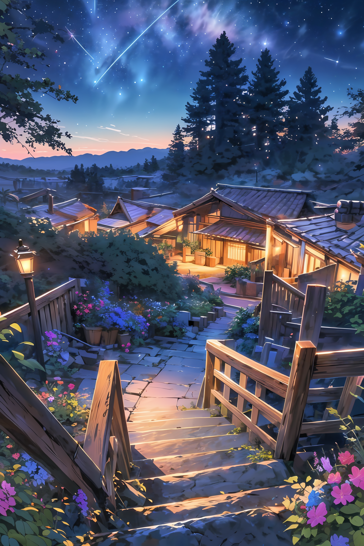 (masterpiece:1.3),(best quality:1.1),<lora:ttcolor:0.25>,ttcolor,colorful,<lora:Detailed_Places_R-128_v1:0.7>,no humans,scenery,night sky,night,