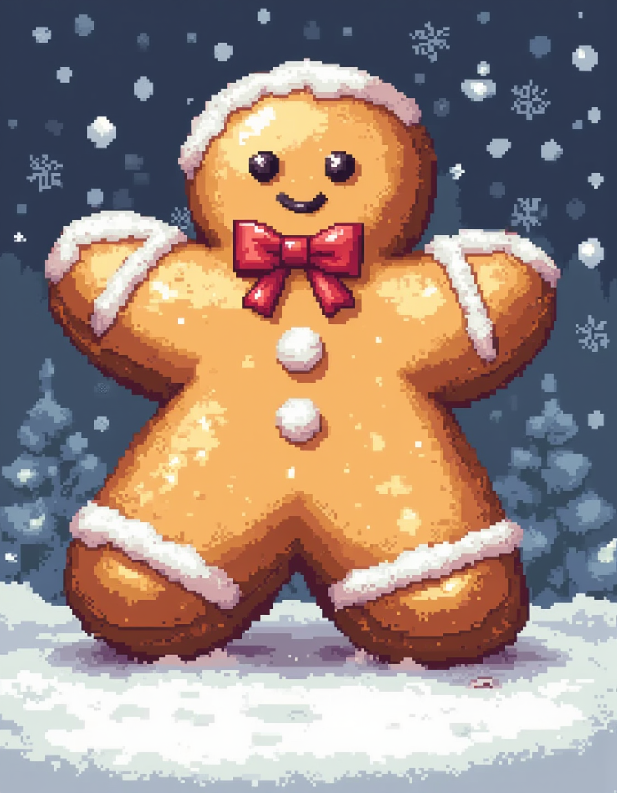 A pixel art illustration of a christmas cookie<lora:General Flux\pixel-art-christmas.safetensors:0.9:1.0>