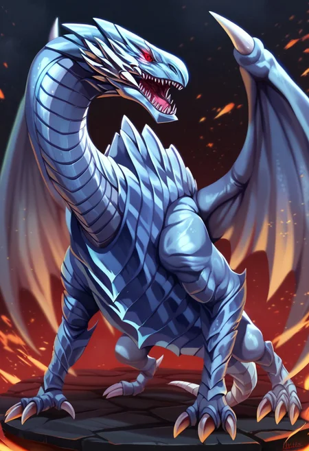 score_9_up, score_8_up, score_7_up, score_6_up,  red-eyes black dragon, dragon, giant dragon, chrome metal scales, metallic scales, realistic metal scales, scaly body, polished scales, reflective metal scales, segmented body, claws, wings, dragon wings, red eyes, (glowing red eyes), (infernal background)