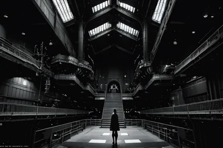 highly insanely detailed, masterpiece, top quality, best quality, highres, 4k, 8k, RAW photo, (very aesthetic, beautiful and aesthetic),
tsutomu nihei,nihei_tsutomu,blame!,blame gakuen!,abara,TNstyle,sidonia_no_kishi,(mausoleum,sidonia \(ship\),hangar,megastructure in background,deep horizon,stairs,tower,space,spacecraft,lab),buildings,toha heavy industries,machinery,clouds,dome,gauna,gauna mech,bridge,lantern,drainpipe,cables,tubes,industrial pipes,air conditioner,bones,wire,ventilation fan,ventilation shaft,walkway,tentacles,
<lora:blameLora_v10:0.6>,
(1girl:1.3),
solo focus,
(pure black background,transparent background:1.2),âââ