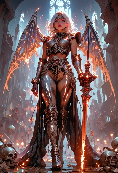 score_9, score_8_up, score_7_up, score_6_up, score_5_up,full body, Vypra a beautiful evil woman, gothic bad girl style, mythp0rt , silver skin, silver hair, ornate clothing, scifi, realistic, (hyper detailed:1.1), unreal engine 5, light effect, magnificent 
<lora:PonyFantasyKnightsV4:1> <lora:VYPRAPONY:1> <lora:MythP0rtr4itStyle:1><lora:add-detail-xl:1>