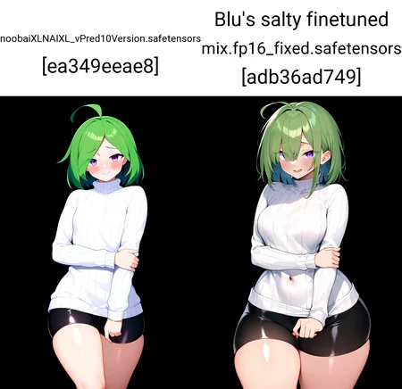 masterpiece, best quality, 1girl,
solo, small breasts, wide hips, thick thighs, shorts, curvy, shiny clothes, turtleneck sweater, green hair, cowboy shot, turtleneck, blush, purple eyes, medium hair, ribbed sweater, smile, white sweater, closed mouth, thighs, breasts, open mouth, bike shorts, black background, arm under breasts, eyes visible through hair, looking at viewer, standing, hand on own arm, ahoge, long sleeves