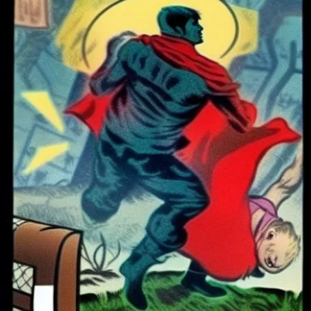 man in a field ditko