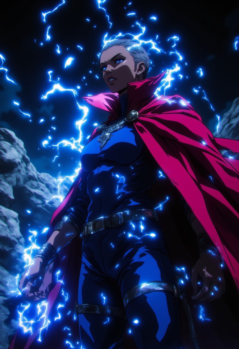 In a dramatic close-up shot on a black gradient background, Marvel's Female Doctor Strange stands out with highly intricate details. Her full body is illuminated by a soft fluorescent glow, reminiscent of Ghibli and anime styles. With a masterpiece-level quality, her pose exudes mastery, as if she's harnessing mystical energy within the niji-inspired atmosphere.
FADOOSTYLEV2, aidmafluxpro1.1
