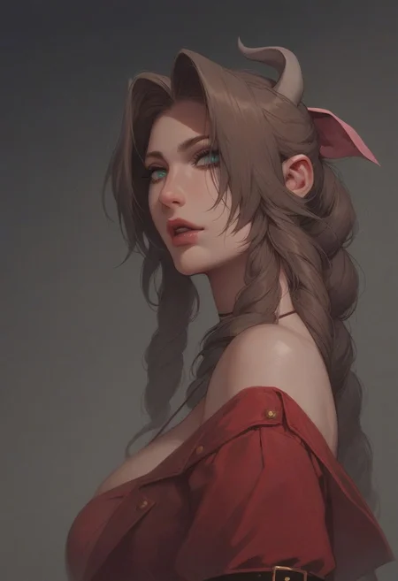 score_9, score_8_up, score_7_up, score_6_up, demon, horns, crystal skin, large breasts, round breasts,
source_ff7r, Aerith Gainsborough,