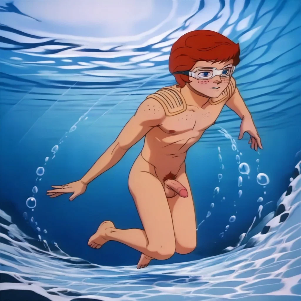 masturbation, swimming, water, underwater, male focus, solo, penis, air bubble, bubble, swimming, nude, goggles, freediving, testicles, nipples, water, legsscore_9, score_8_up, score_7_up, score_6_up <lora:vinceteaa_020_04v2-step00000400r:1>
zarru, 1boy, solo, male focus, Red hair, freckles, blue eyes,
freediving, skinny_dipping, nude, nudist, swimming, air_bubble, bubble, blue, submerged, blush
masturbate with fleshlight
