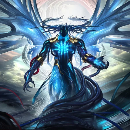 cosmos land ,easynegative, giant hybrid, giant man monster tentacle, in the style of MarbleStatueXL, water dress, (water vortex arm opening facing viewer, blackhole), shadow commander, tornado arm upwards, menacing, tower gold crown,