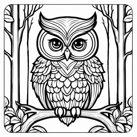 A cute owl, 
,Coloring Book, ColoringBookAF,
 <lora:ColoringBookRedmond-ColoringBook-ColoringBookAF:1>