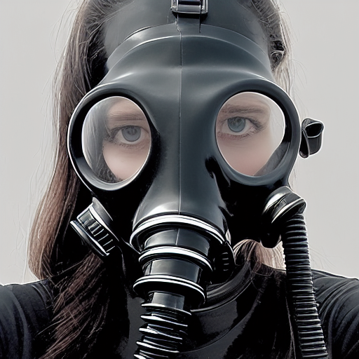 Model 4 gasmask with tube