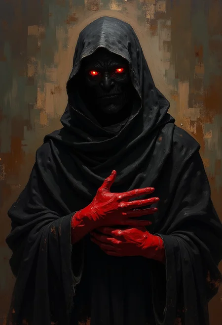 DB4RZ style painting, high contrast, dramatic shadows, 1940s style, mysterious, cinematic . burqa, red gloving eyes, divinity's creature, an Arabian nightmare, novuschroma38, detailed, high resolution, eerie, atmospheric, foreboding, unsettling <lora:CBS_novuschroma38 style:1> <lora:MJ52:0.4> <lora:XL_More_Art-Full_V1:1>