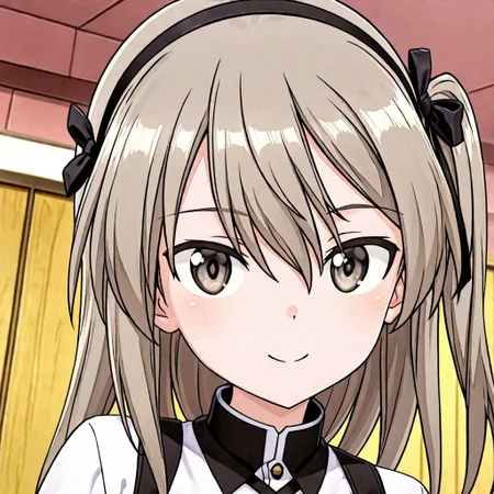 shiny skin,,1girl,,solo, score_9, score_8_up, score_7_up, source_anime,anime screencap,shimada arisu, 1girl, brown eyes, long hair, light brown hair, one side up,smile,official costume,full,bodyng_deepnegative_v1_75t,an14