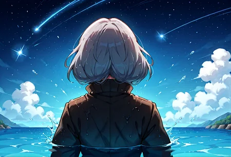 IllustriousQual, <lora:StS-Illustrious-Detail-Slider-v1.0:2> <lora:cfg_scale_boost:0.3> <lora:StS_Age_Slider_Illustrious_v1:3>,detailed_background,outdoors,water,pokemon \(creature\),liminal space,bang dream! it&