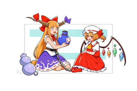 (score_9,score_8_up,score_7_up),
BREAK
2girl,flandre_scarlet,touhou,mob_cap,yellow_ascot,red_ribbon,puffy_short_sleeves,red_skirt,white_hat,red_vest,white_shirt,hat_ribbon,crystal_wings,crystal,<lora:Touhou_pony:1>,