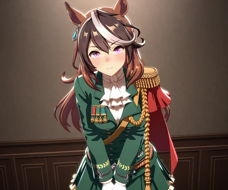 masterpiece, best quality, amazing quality, , 1girl, solo, looking at viewer, cowboy shot, <lora:Symboli Rudolf in game style 3D ILL-v2:1> ummsmingame, 3d, symboli rudolf \(umamusume\),