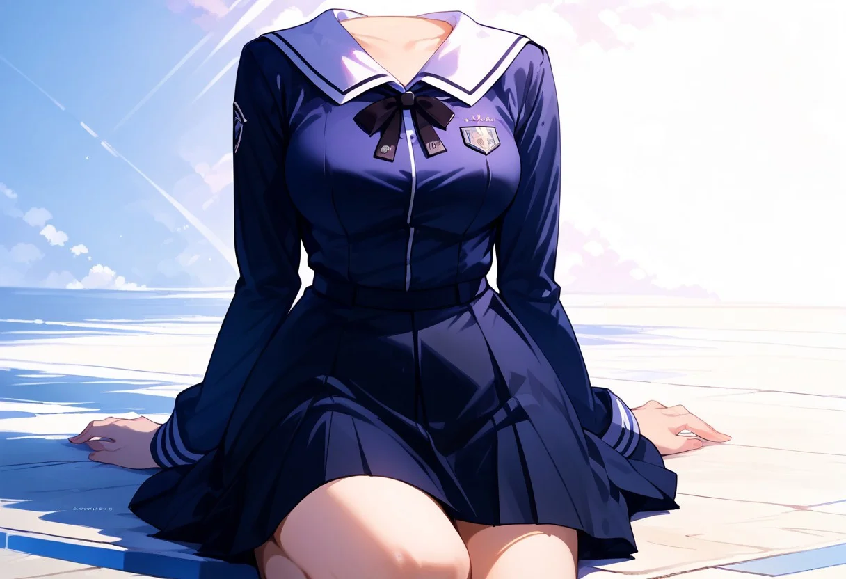 score_9, score_8_up, score_7_up, 1girl, hlsmooth_shoulderline, arima kana from oshinoko, medium breasts, campus, close up, uniform, full body shot, dynamic angle