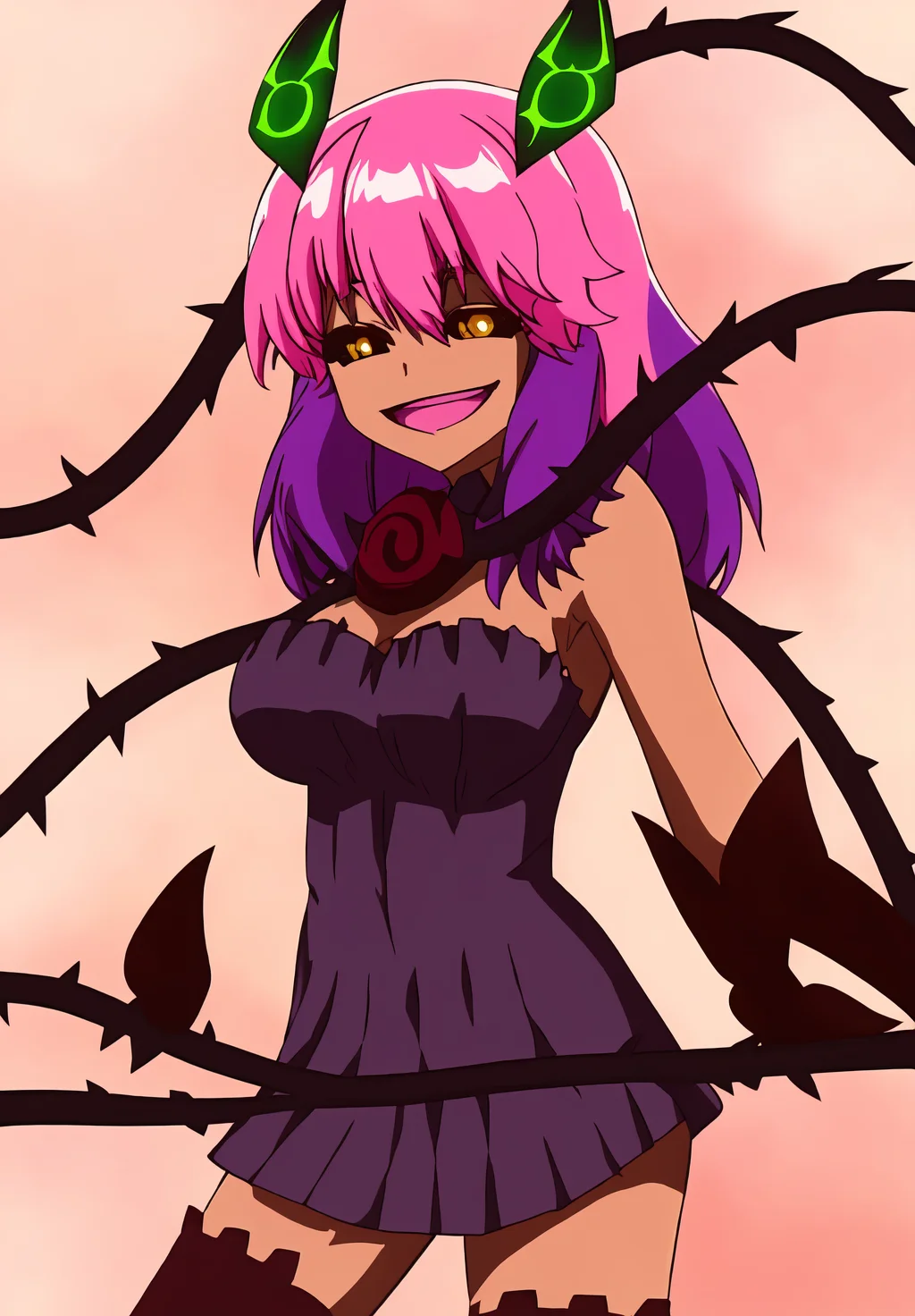 <lora:Mayura_Kegare:0.8>, Mayura_Kegare, 1girl, solo, smile,