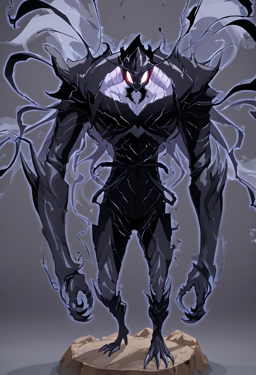 Ant King Beru , humanoid, getting out of a three shadow