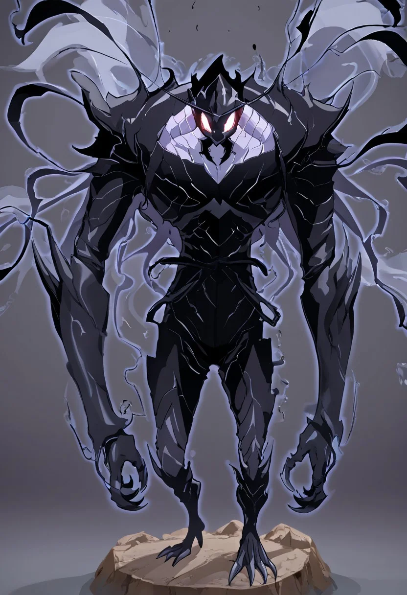 Ant King Beru , humanoid, getting out of a three shadow