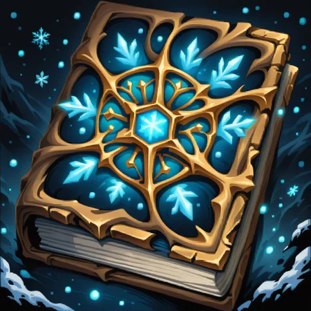 ((masterpiece, best quality)), high resolution, highly detailed, 32k picture,
blue zzmagicbook, 
glowing, snowflake symbol, snow,
